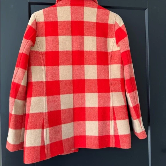 J. Crew Stadium Cloth Car Coat in Buffalo Plaid NWOT    ***RARE*** - Picture 2 of 4